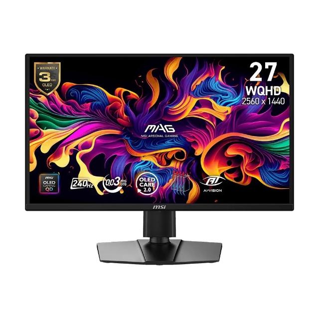 【MSI 微星】MAG 272QP QD-OLED X24 27型 240Hz 電競螢幕(0.03ms/QD-OLED)