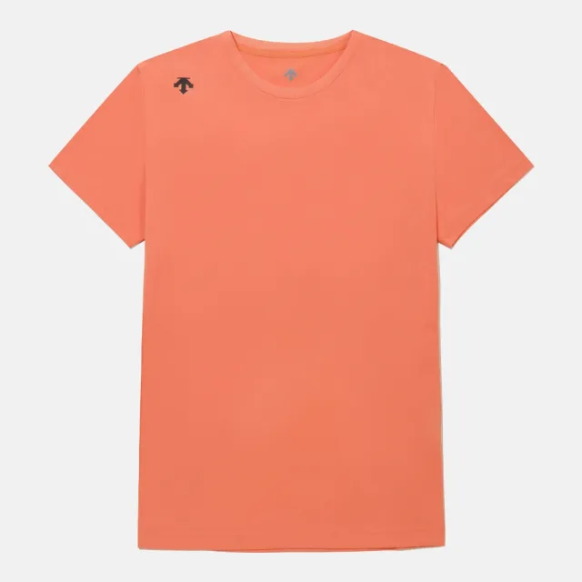 【DESCENTE】短袖上衣 男 女 中性 快排 UNI TOUGH ESSENTIAL SHORT SLEEVE 棉花糖粉 SR123UTS11-CPNK