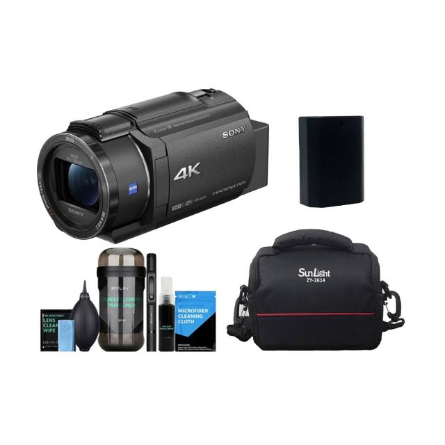 【SONY 索尼】FDR-AX43A +NP-FV100 副廠電池+EY-15膠囊清潔組+ZY-2614相機包(公司貨)