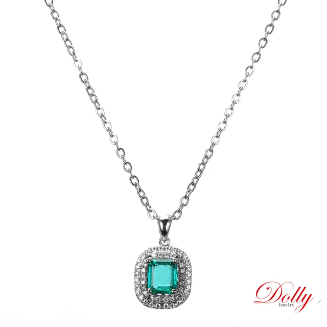【DOLLY】天然 哥倫比亞祖母綠鑽石項鍊 高級訂製珠寶 奢華質感 浪漫送禮