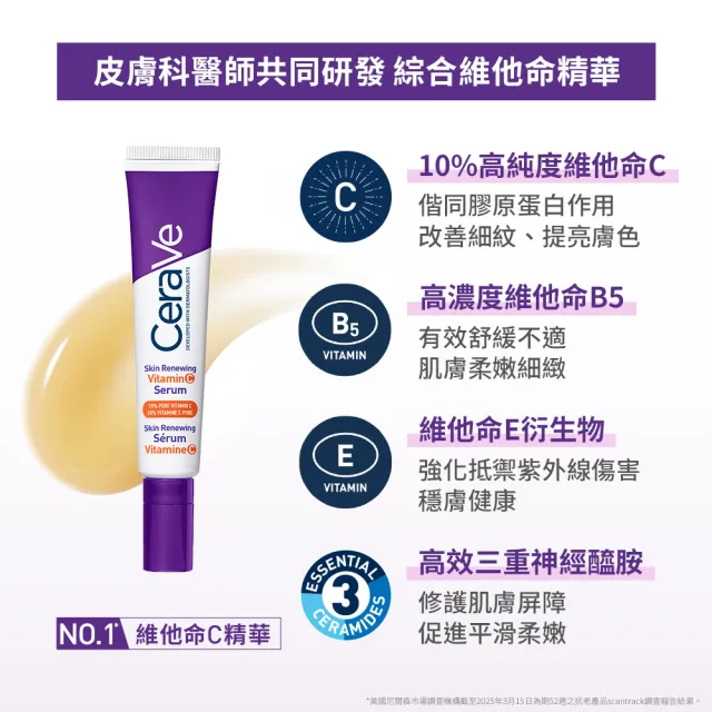 【CeraVe 適樂膚】全新上市★極抗痕C10煥亮修護精華 30ml(煥亮修護)