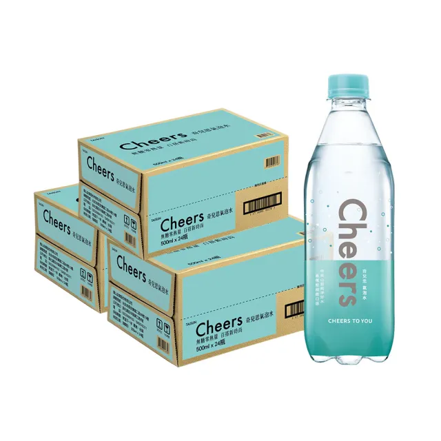 【泰山】Cheers原味氣泡水500mlx3箱共72入(官方直營)