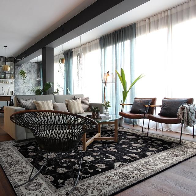 【SDL Home 山德力】〔現貨在台〕古典藝術風 200x290cm 暝(新古典 黑色)