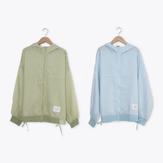【Dailo】清新微透紗細紋休閒外套 藍 綠