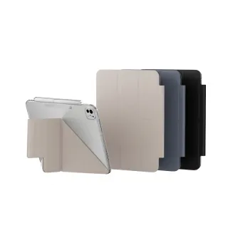 【MAGEASY】2026 iPad Air 13吋 Facet 全方位支架透明背蓋保護套（筆槽款）(支援2025-24 iPad Air 13吋)