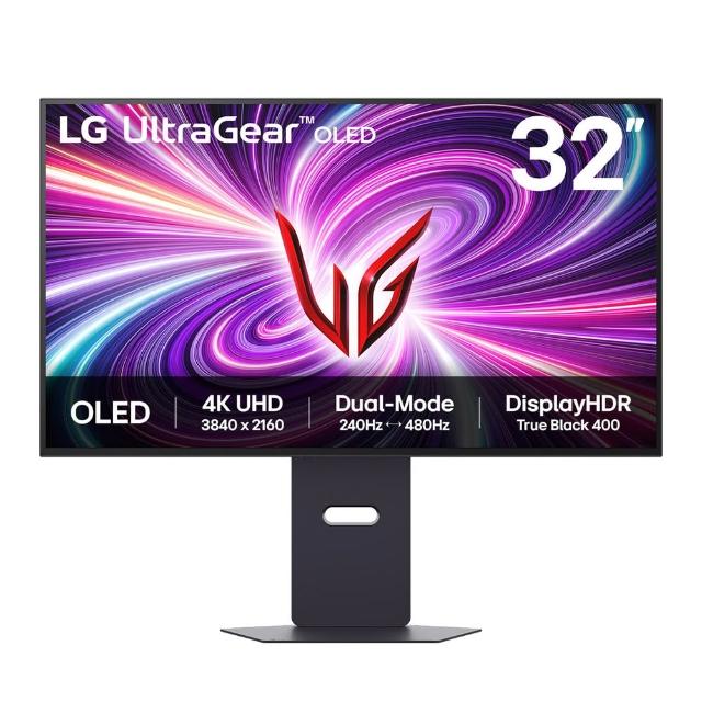 【LG 樂金】32GS95UV-B 32型 OLED 4K 16:9 240-480Hz 雙模式電競螢幕 (HDR 400/0.03ms)