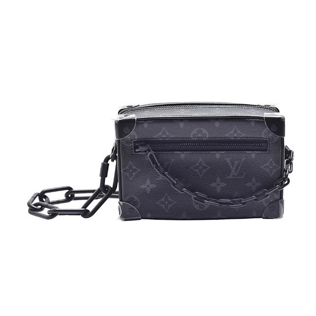 【Louis Vuitton 路易威登】M44735經典Mini Soft Trunk系列Monogram塗層帆布方盒肩背/斜背包(黑色)