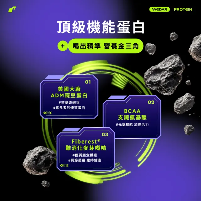 【Wedar 薇達】機能PRO豌豆蛋白飲 30包 任一口味 (34g/包.舒眠.美妍.GABA.膠原蛋白.BCAA.胺基酸.膳食纖維)
