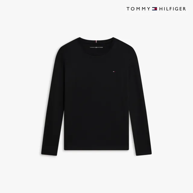 【TOMMY HILFIGER】官方旗艦館基本款圓領 T 恤_黑色