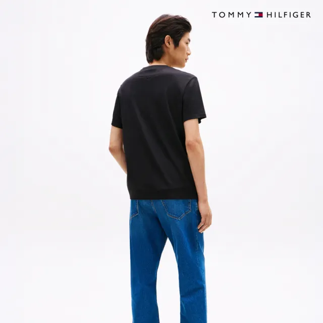 【TOMMY HILFIGER】官方旗艦館Hilfiger Crest 純棉圓領 T-Shirt_黑色