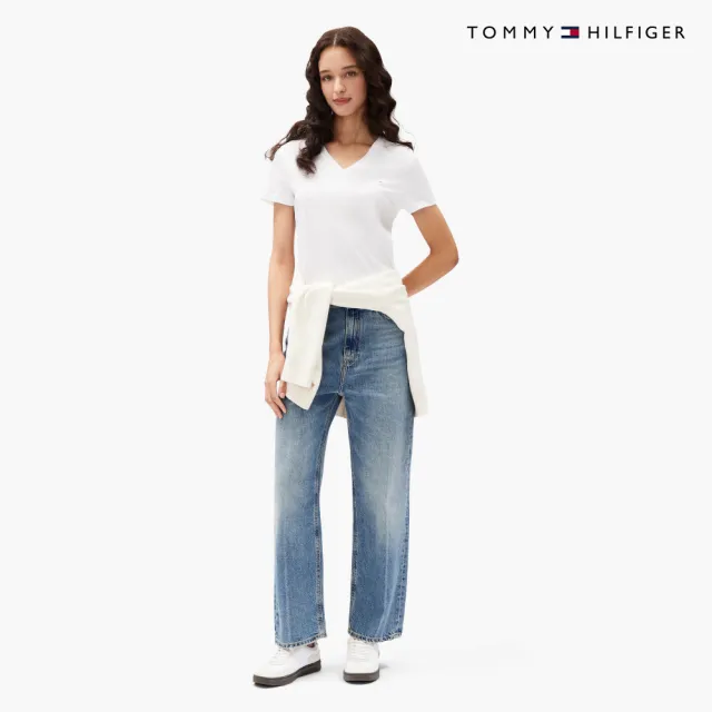 【TOMMY HILFIGER】官方旗艦館基本款 V 領 T 恤_裸色
