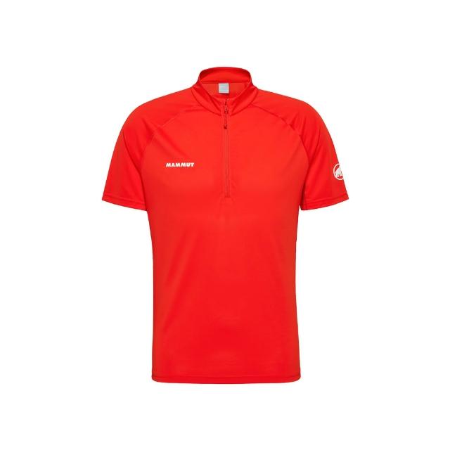 【Mammut 長毛象】Ducan FL Half Zip T-Shirt AF Men 抗菌半拉鍊短袖排汗衣 經典紅 男款 #1017-07320