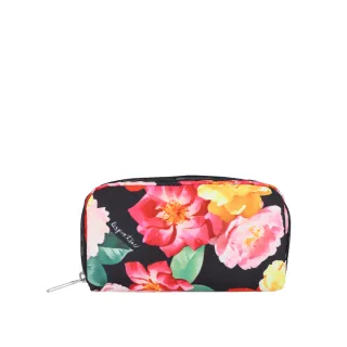 【Lesportsac】輕量材質 長形化妝包(6511 繁花派對)