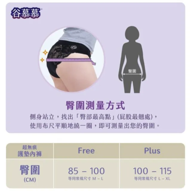 【月亮褲】超裸感無痕護墊內褲隨心所欲2件組