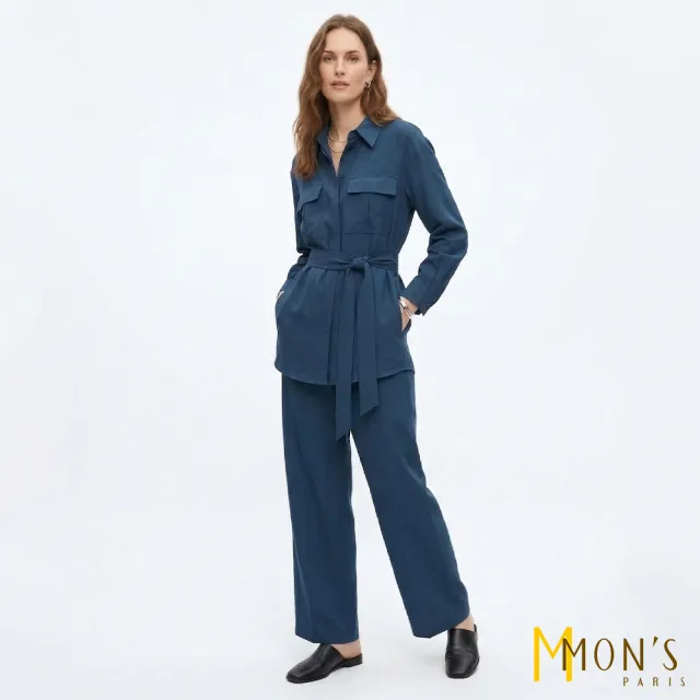 【MON’S】香格麻貼袋兩件式套裝(直)