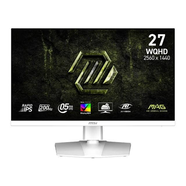【MSI 微星】MAG 274QRFW E20 27型 IPS WQHD 200Hz 電競螢幕(HDR400/Adaptive-Sync)