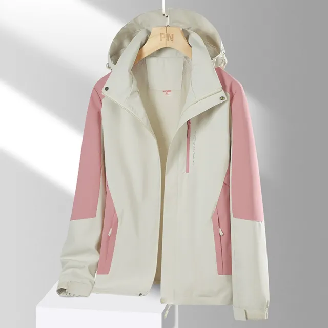 【巴黎精品】現貨限搶 衝鋒衣防風夾克(防水透氣戶外連帽男女外套9色a1eo32)