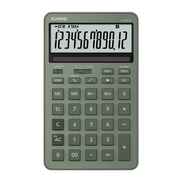 【CASIO 卡西歐】12位數 時尚計算機(JW-200DQ-GN)