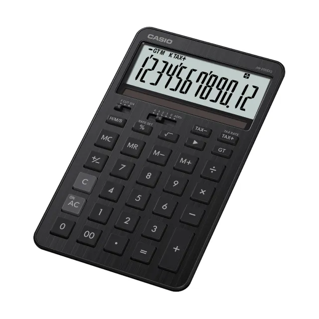 【CASIO 卡西歐】12位數 時尚計算機(JW-200DQ-BK)