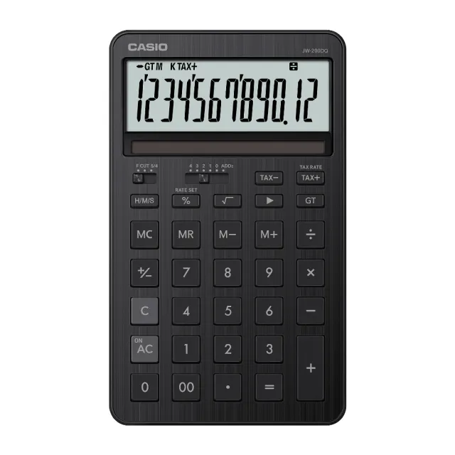【CASIO 卡西歐】12位數 時尚計算機(JW-200DQ-BK)