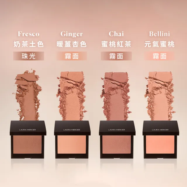【LAURA MERCIER 蘿拉蜜思】輕肌漂染頰彩6g(Ginger/Fresco/Chai腮紅)