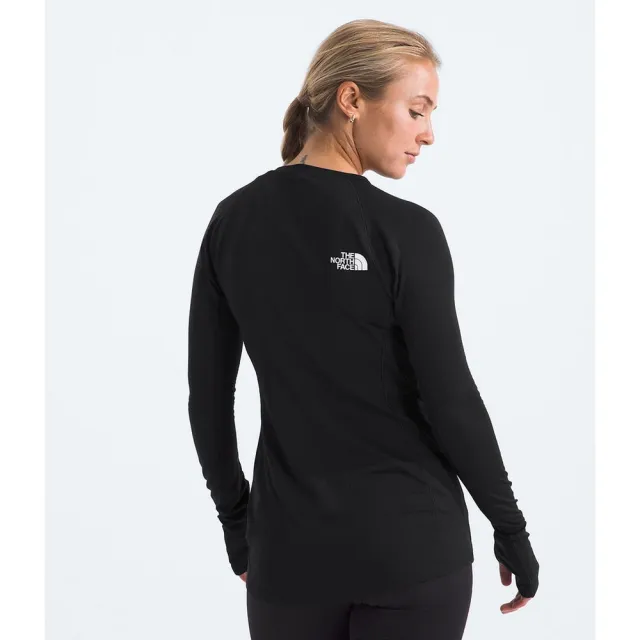 【The North Face】TNF 休閒 運動 長袖上衣 W SUMMIT PRO 120 CREWFQ 女 黑 (NF0A880AJK3)