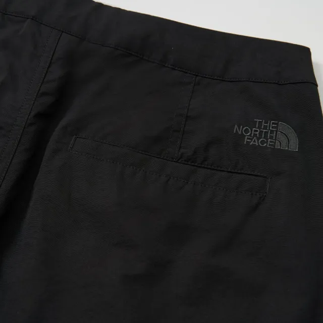 【The North Face】TNF 休閒 運動 防風附腰帶休閒長褲 W MATHER LW PANTS - AP 女 黑 (NF0A8FZWJK3)