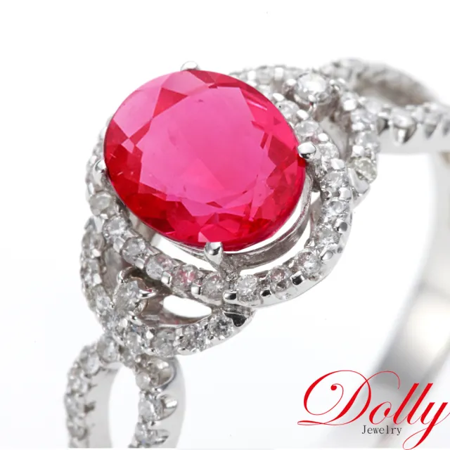 【DOLLY】14K金 無燒紅寶石2克拉鑽石戒指-005 高級訂製珠寶 奢華質感 浪漫送禮