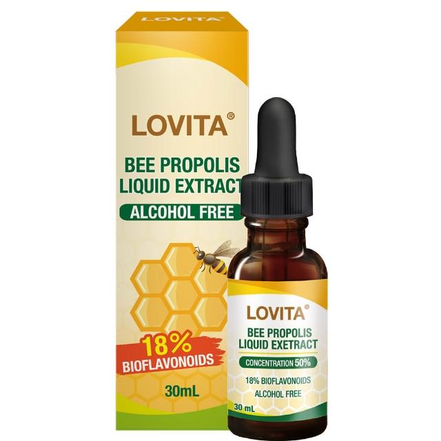 【LOVITA 愛維他】加拿大蜂膠滴液50%(30ml/瓶; 18%生物類黃酮)
