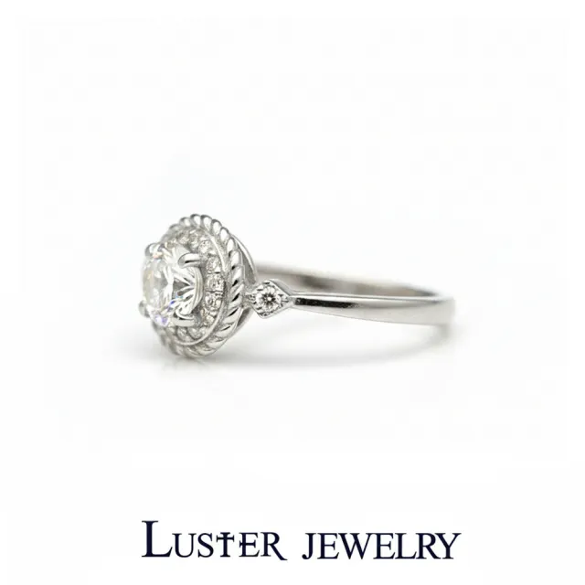 【Luster】38女王!30分 D VS 培育鑽 純銀 鑽石戒指(恆久之選陪你每個日常時刻)