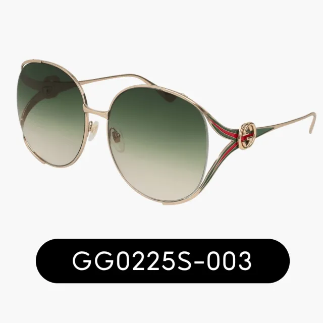 【GUCCI 古馳】經典LOGO大框暢銷太陽眼鏡(GG0225S、GG0649SK、GG0650SK、GG0646S 多款任選)