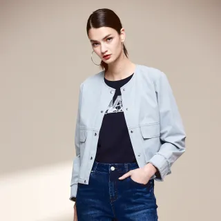 【Master Max】日系大口袋圓領素面休閒外套(8327062)