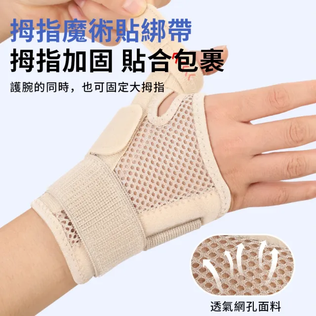 【StarGo】運動加壓護腕帶 拇指支撐固定帶 大拇指腱鞘護腕 防扭傷手腕康復固定護具 單入（非醫療）