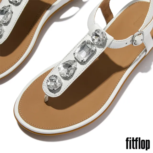 【FitFlop】GRACIE 寶石皮革T型涼鞋-女(2色)
