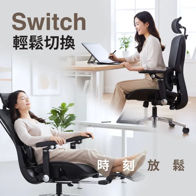 【ONE HOUSE】格拉斯人體工學7D機械手調整型護腰辦公椅-X05專業入門款(電腦椅/辦公椅/椅子)