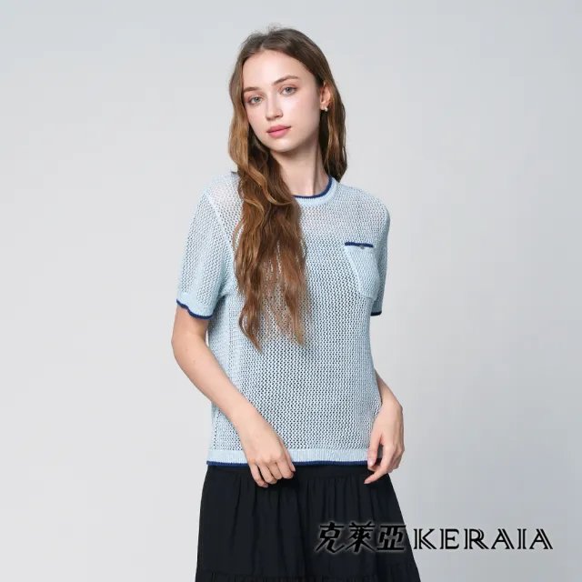 【KERAIA 克萊亞】輕柔春風萊賽爾/絲綿T/網格上衣(三款；多色)