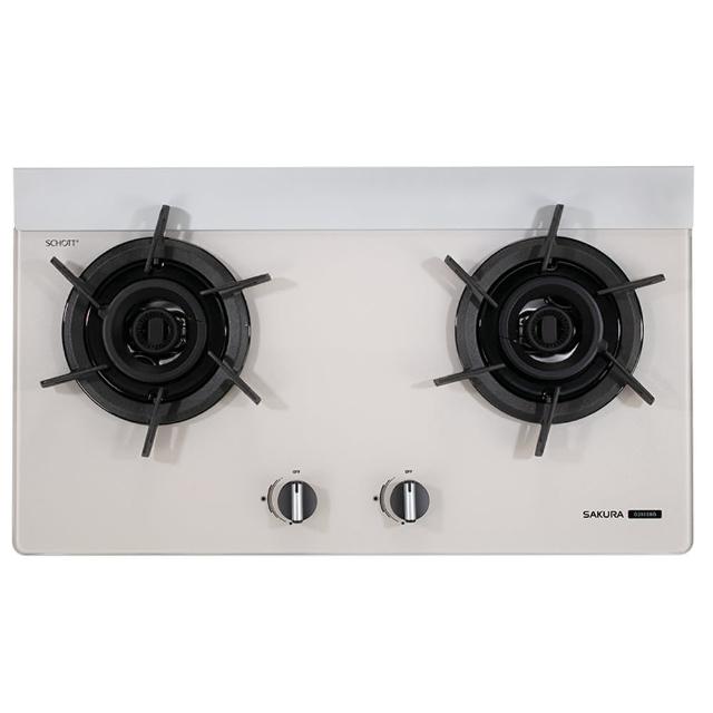 【SAKURA 櫻花】二口雙炫火玻璃檯面爐 奶油杏(G2922BG 原廠技師到府基本安裝)