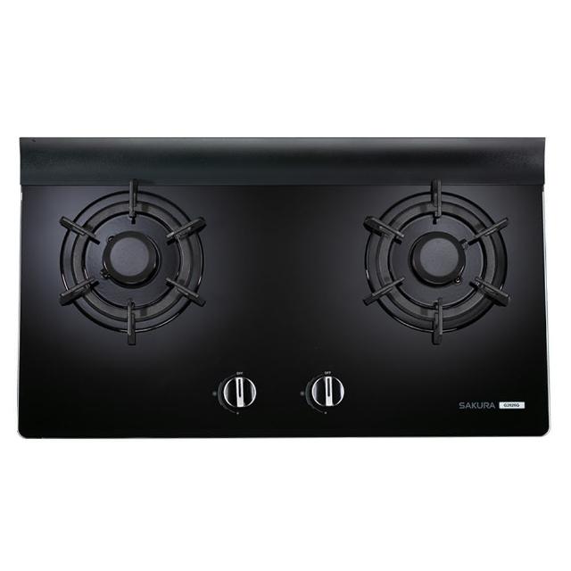 【SAKURA 櫻花】花瓣式火焰二口單環高效玻璃檯面爐(G2826G 原廠技師到府基本安裝)