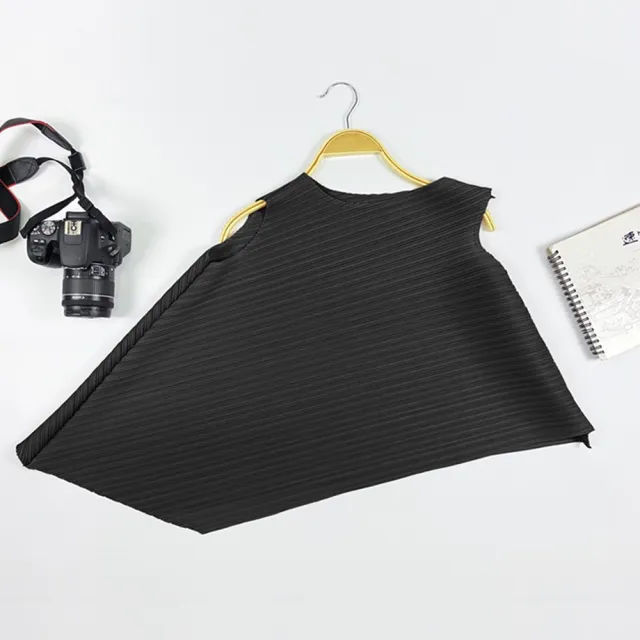 【巴黎精品】現貨+預購 三宅風皺褶衣服褶皺上衣摺衣彈力大尺碼(不規則圓領寬鬆女T恤24色b2a2)