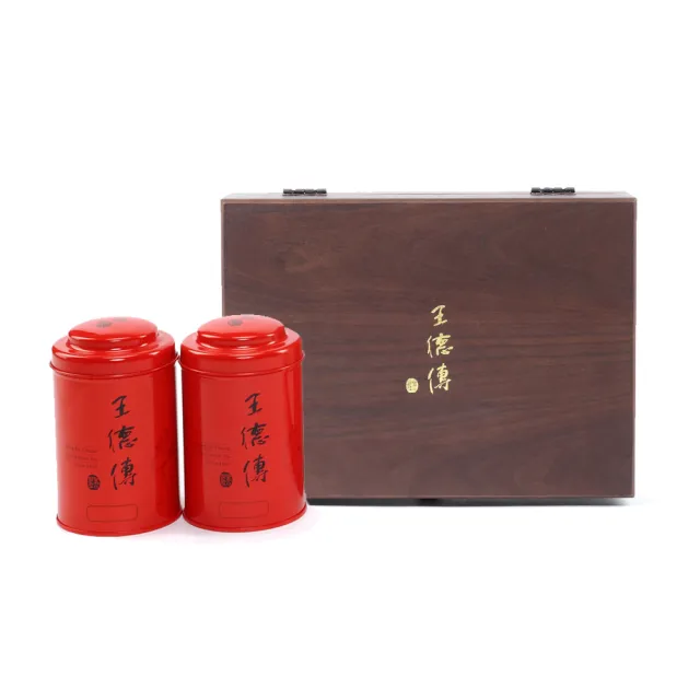 【王德傳】德傳經典木盒茶葉禮盒附提袋-杉林溪高山烏龍150g+阿里山烏龍150g(德傳經典燙金木盒茶禮)