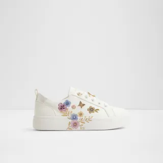 【ALDO】SPRINGFLOWERS-浪漫花卉刺繡厚底休閒鞋-女鞋(白色)