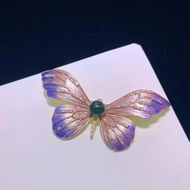 【勝弘珠寶】多明尼加藍珀福祿雙全胸針-7mm(藍珀胸針)