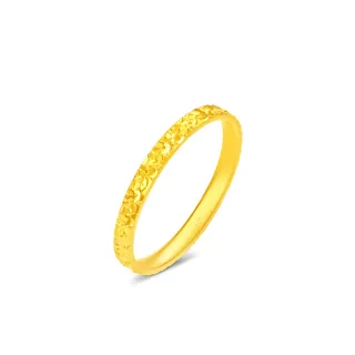 【周大福】爆閃魚鱗碎碎冰 碎金金黃金戒指_計價黃金(3月超級新品/港圍14號)