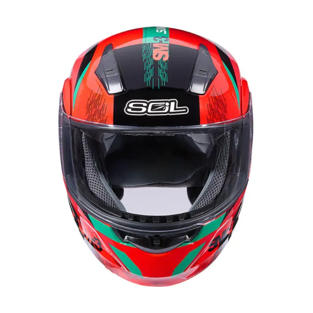 【SOL】SM-3 流星 紅/綠 可樂帽 全罩式 MD-04(可掀式安全帽│鏡片│內襯│輕量化)