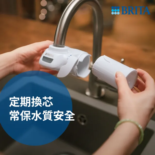 【BRITA】官方直營 ON TAP 5重濾菌龍頭式濾水器+2入濾菌濾芯(共1機3芯)
