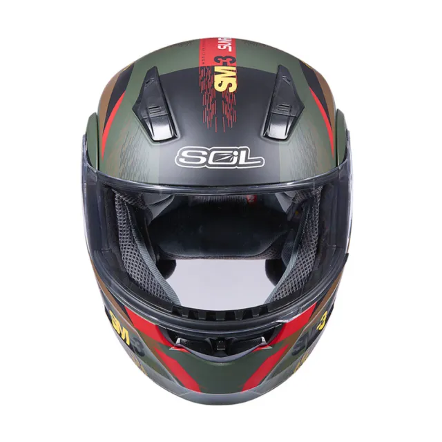 【SOL】SM-3 流星 消光墨綠/紅 可樂帽 全罩式 MD-04(可掀式安全帽│鏡片│內襯│輕量化)