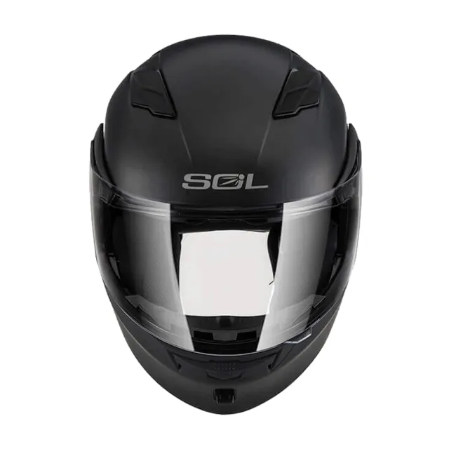 【SOL】SM-5 素色 素消光黑 可樂帽 全罩式(可掀式安全帽│鏡片│內襯│內藏墨鏡│加強型眼鏡溝)