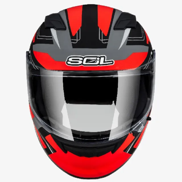 【SOL】SF-6 超新星 消光灰/黑紅 全罩式安全帽(內襯│鏡片│內藏墨鏡│加強型眼鏡溝)