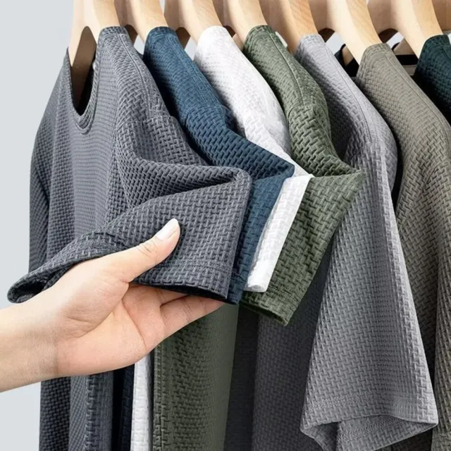 【Uicy】韓版寬鬆舒適紋路短袖上衣 衣服 男裝 t恤 短袖t恤 上 T677
