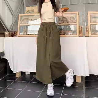 【Uicy】韓版寬鬆設計感開叉半身裙 寬褲褲子女裝 P357